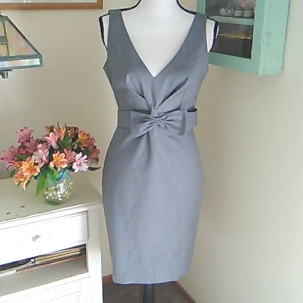 Ted Baker London Gray Bow Front Penci Sheath Dress
